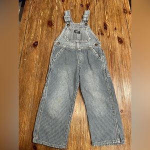 Boys Striped OshKosh Overalls Size 3T